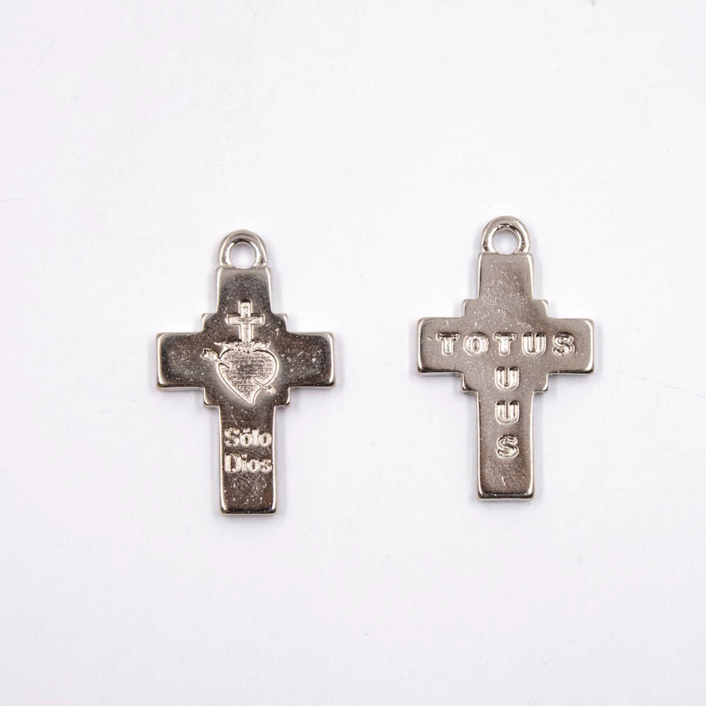 PINGENTE-CRUZ-SOLO-DIOS-35X22MM-EM-ZAMAC-COM-06-PECAS---NIQUEL