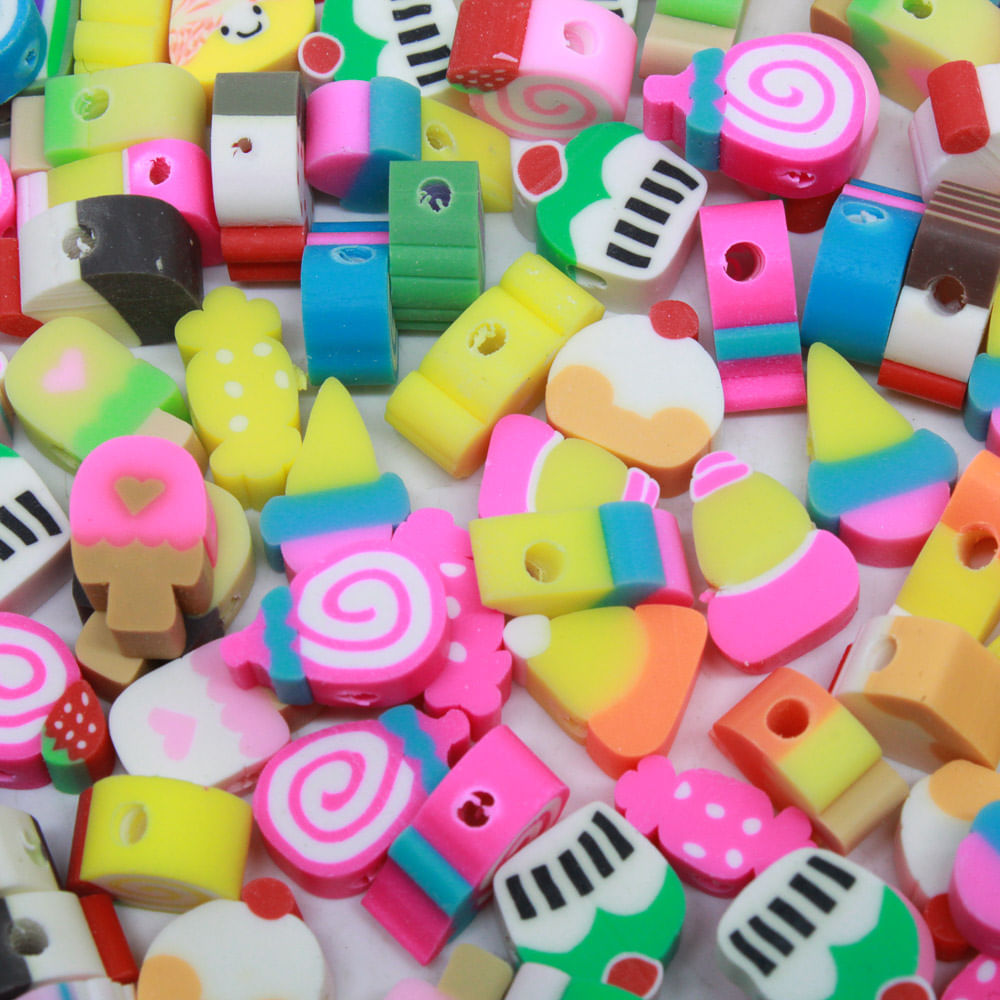 ENTREMEIO FIMO DOCES 10MM EM PVC COM 50 PEÇAS