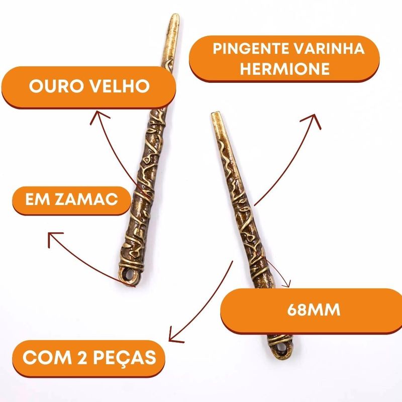 PINGENTE-VARINHA-HERMIONE-68MM-EM-ZAMAC-COM-02-PECAS---OURO-VELHO