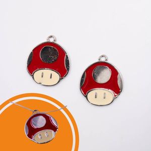 PINGENTE COGUMELOS MARIO 27X24MM EM ZAMAC COM 02 PEÇAS