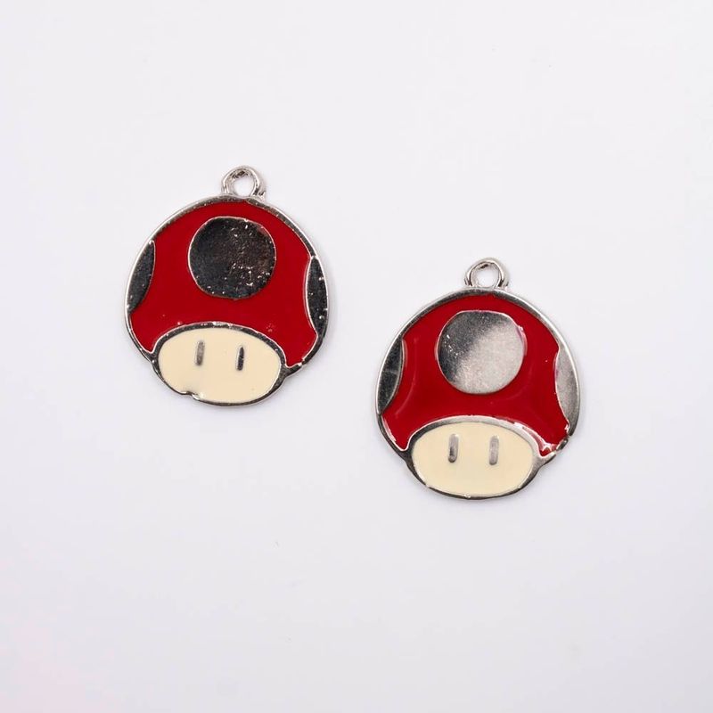 PINGENTE-COGUMELOS-MARIO-27X24MM-EM-ZAMAC-COM-02-PECAS---201---VERMELHO