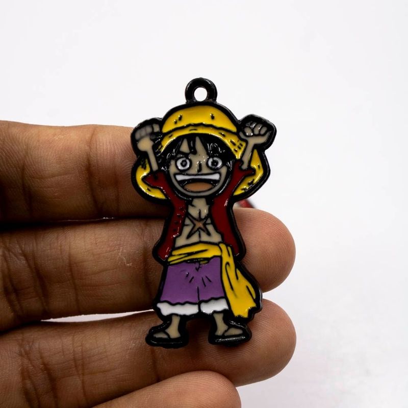 PINGENTE-LUFFY-ONE-PIECE-48X26MM-EM-ZAMAC-COM-02-PECAS---103---COLORIDO