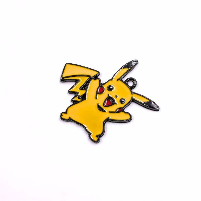 PINGENTE-PIKACHU-POKEMON-46X41MM-EM-ZAMAC-COM-02-PECAS---AMARELO-CANARIO