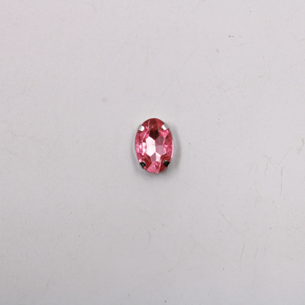 CHATON-ENGRAMPADO-OVAL-10X14MM-EM-METAL-E-ACRILICO-50-PECAS---217---ROSA-BEBE-Z17