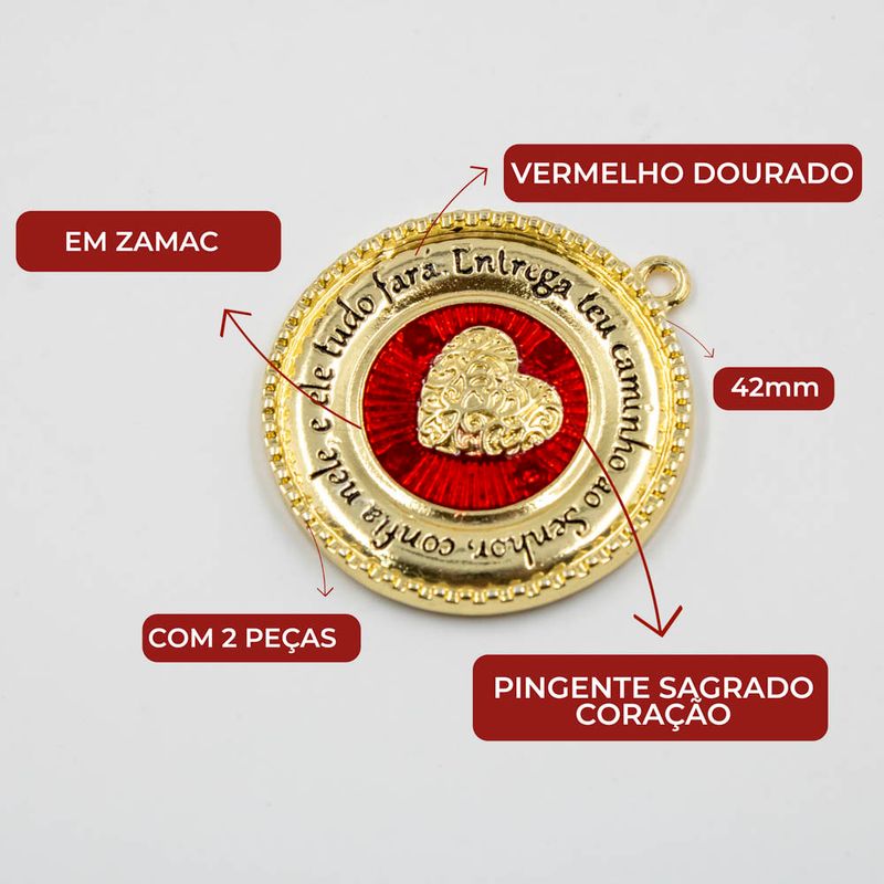 PINGENTE-SAGRADO-CORACAO-42MM-EM-ZAMAK-COM-02-PECAS---571---VERMELHO-DOURADO