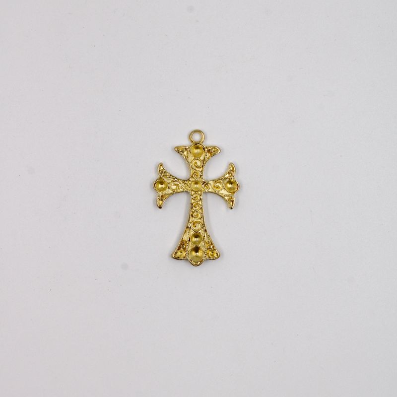 PINGENTE-CRUZ-PARA-STRASS-48X30MM-EM-ZAMAC-O-KG---DOURADO