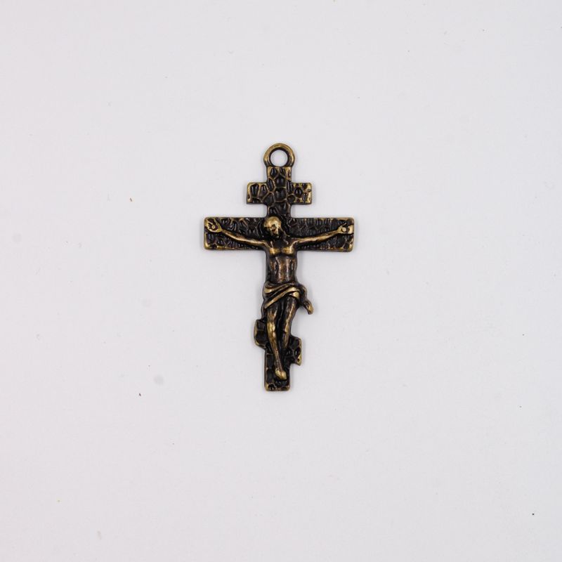 PINGENTE-CRUCIFICO-TRABALHADO-64X39MM-EM-ZAMAC-O-KG---OURO-VELHO