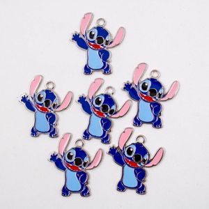 PINGENTE RESINADO STITCH 39MM EM ZAMAC COM 6 PEÇAS