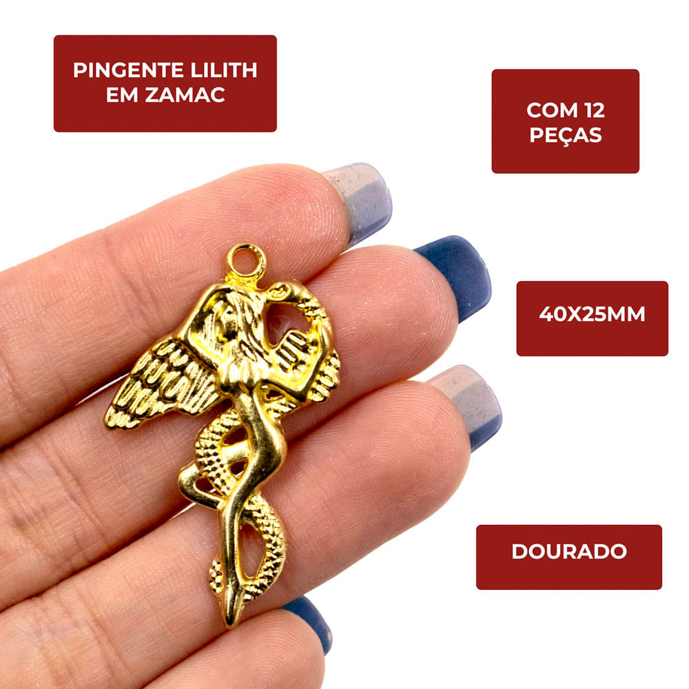 PINGENTE-LILITH-40X25MM-EM-ZAMAC-COM-12-PECAS---DOURADO