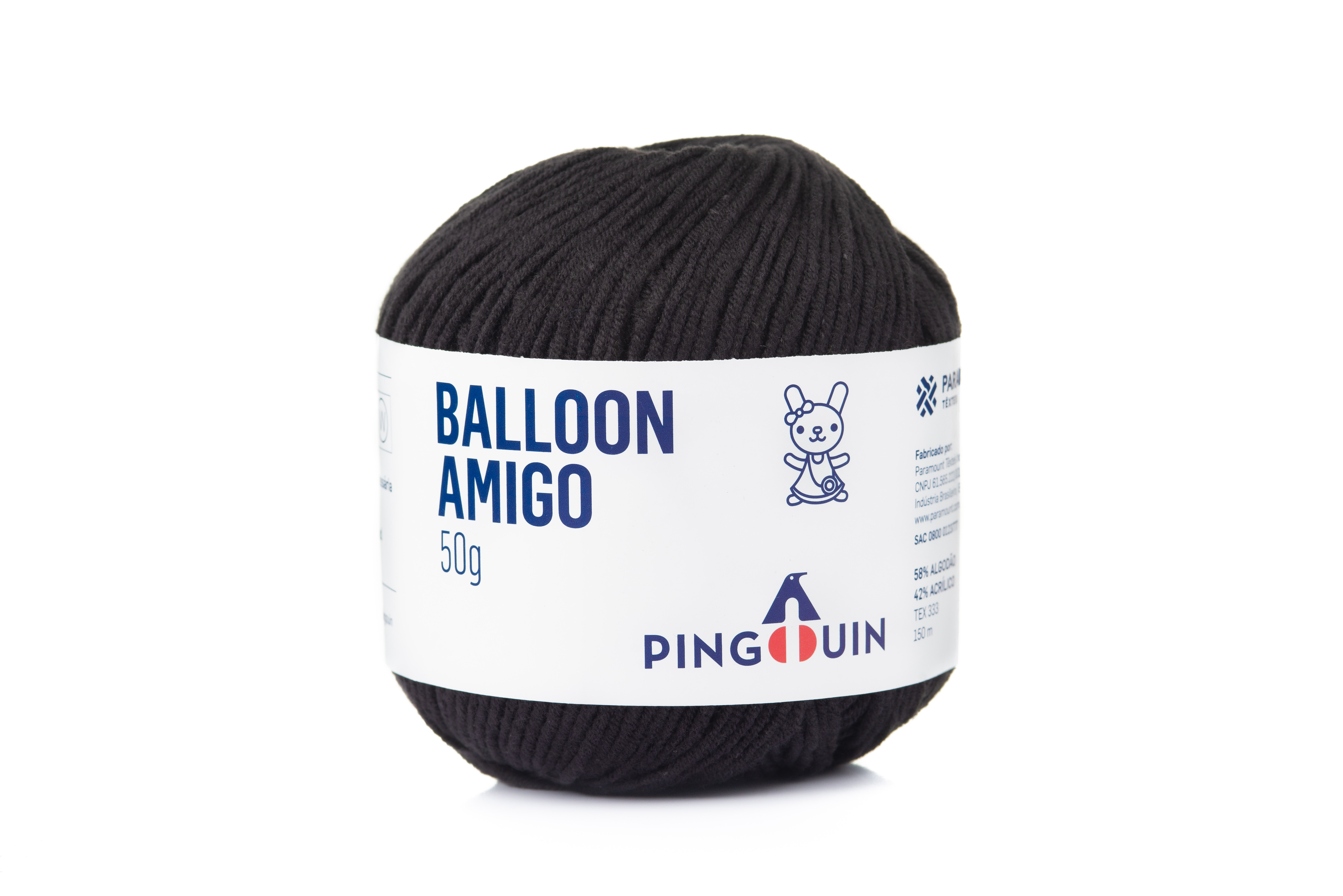 LINHA-BALLOON-AMIGO-PINGOUIN-150MT-50G---0100P---PRETO