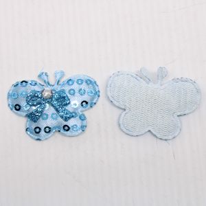 BORBOLETA DE TECIDO COM LANTEJOULA 3,5CM - 250PCS