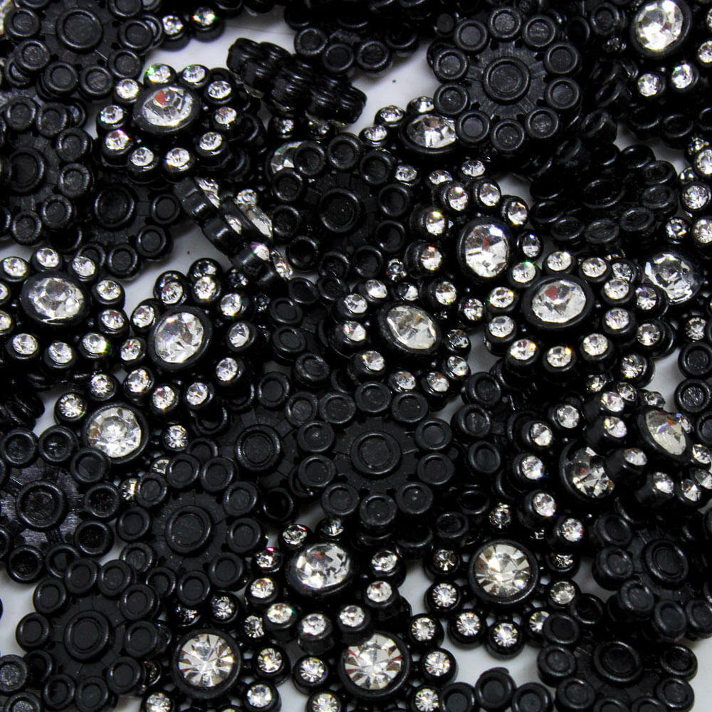 APLIQUE-FLOR-STRASS-14MM-EM-PLASTICO-COM-250-PECAS-225---PRETO-225