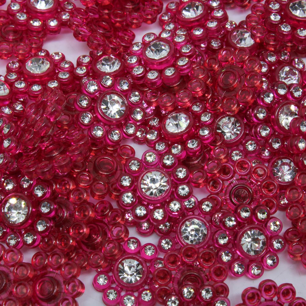 APLIQUE-FLOR-STRASS-14MM-EM-PLASTICO-COM-250-PECAS-230---PINK-Z30