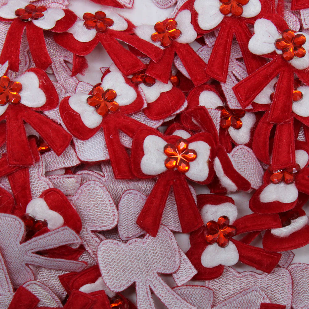 LACO-DE-TECIDO-M-COM-FLOR-ACROLICA-3CM-500-PCS-PE003---VERMELHO