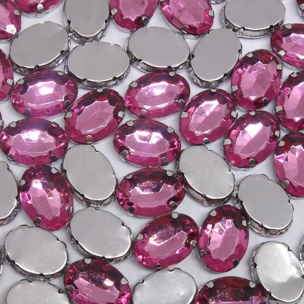 CHATON-ENGRAMPADO-NIQUEL-OVAL-10X14MM-EM-ACRILICO-COM-250-PECAS-206---ROSA-CHICLETE-Z6