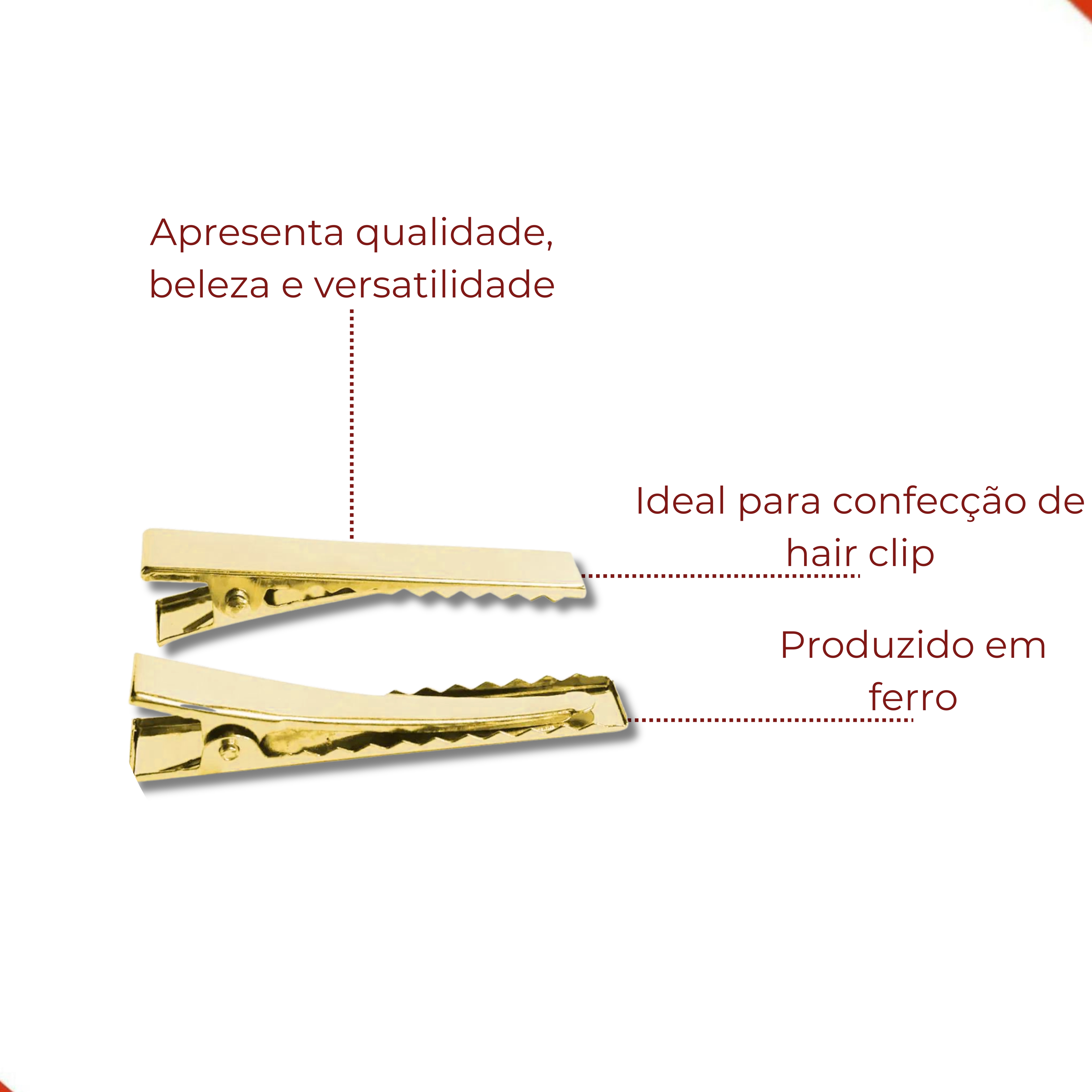 BICO-DE-PATO-RETANGULAR-32MM-EM-FERRO-COM-1000-PECAS-073---DOURADO-073