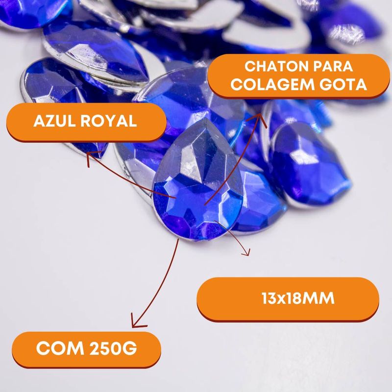 CHATON-PARA-COLAGEM-GOTA-13X18MM-EM-ACRILICO-COM-250GR-Q004---AZUL-ROYAL