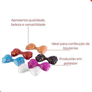 LAÇO DE PAETE 25X45MM EM POLIESTER COM 100 PEÇAS