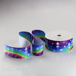 FITA DE GORGURAO ONDULADA BAILARINA FLUORESCENTE 38MM COM 9 METROS