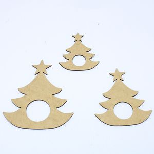 KIT PORTA GUARDANAPO ARVORE DE NATAL  EM MDF COM 3 PEÇAS