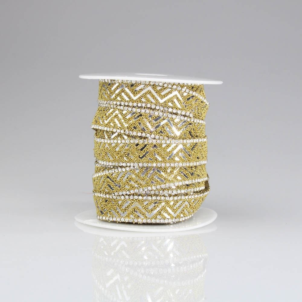 STRASS-COM-CAVIAR-TRABALHADO-15MM-TERMOCOLANTE-COM-9-METROS-073---DOURADO-073