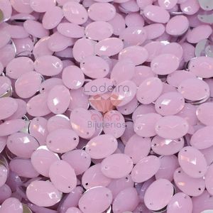 CHATON PARA COSTURA OVAL GELATINA 10X14MM EM ACRILICO COM 250GR