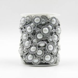 ALJOFRE DE PEROLA COM STRASS 22MM EM ABS COM 9 METROS