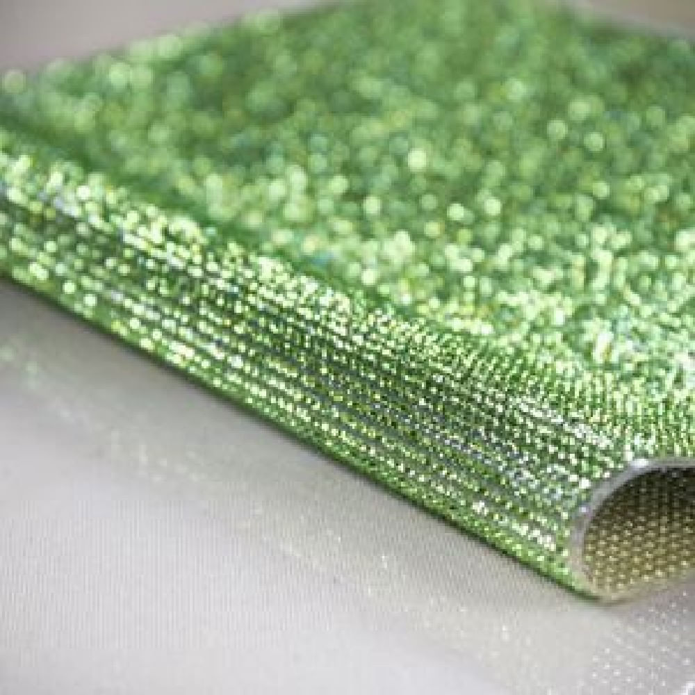 MICRO---MANTA-DE-STRASS-24X40CM-EM-VIDRO-UNIDADE-114KR---VERDE-PERIDOT