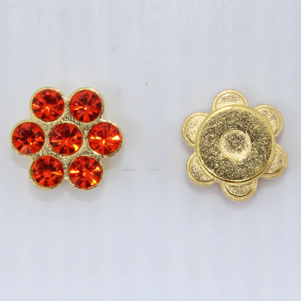 FLOR-COM-STRASS-10MM-EM-ABS-E-VIDRO-COM-250-PECAS-208---LARANJA-Z8