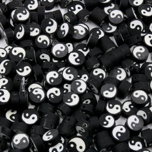 ENTREMEIO FIMO YING YANG 10MM EM PVC COM 500 PEÇAS