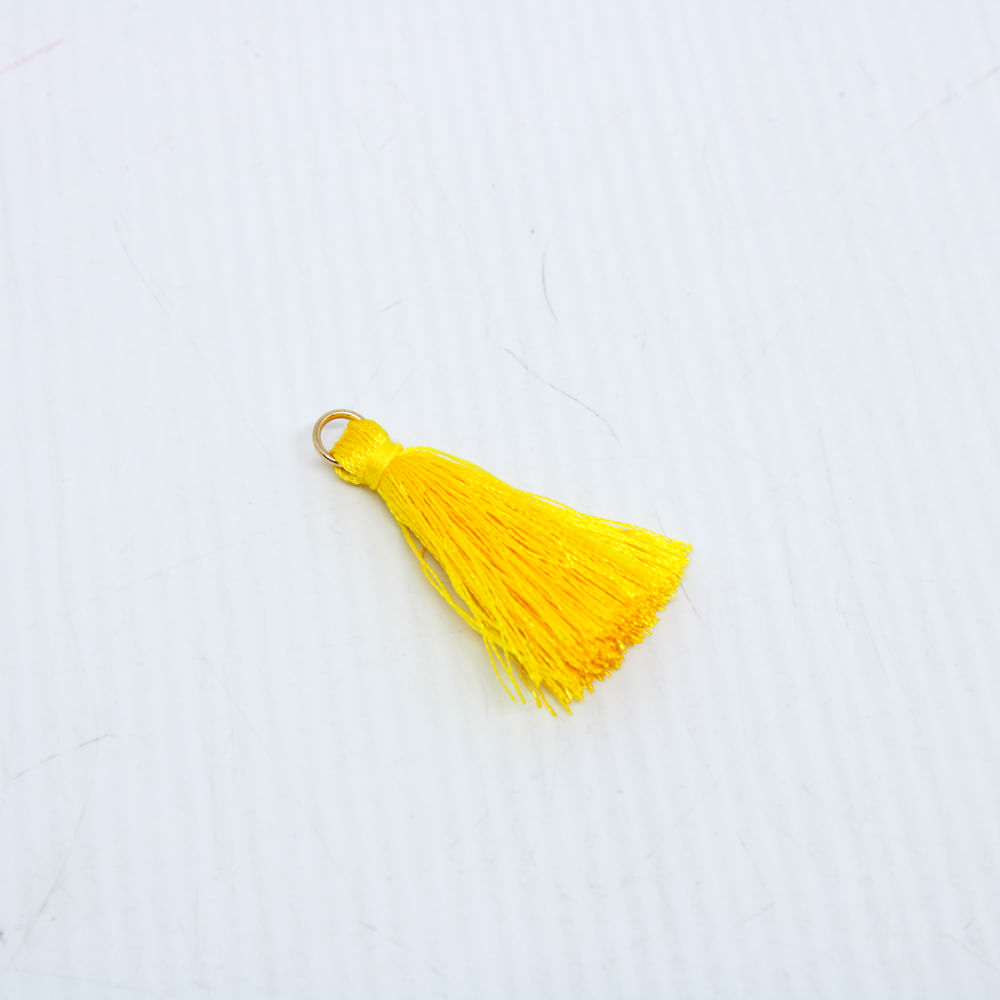 PINGENTE-POMPOM-TASSEL-35MM-EM-POLIESTER-COM-100-PECAS-203---AMARELO-Z3