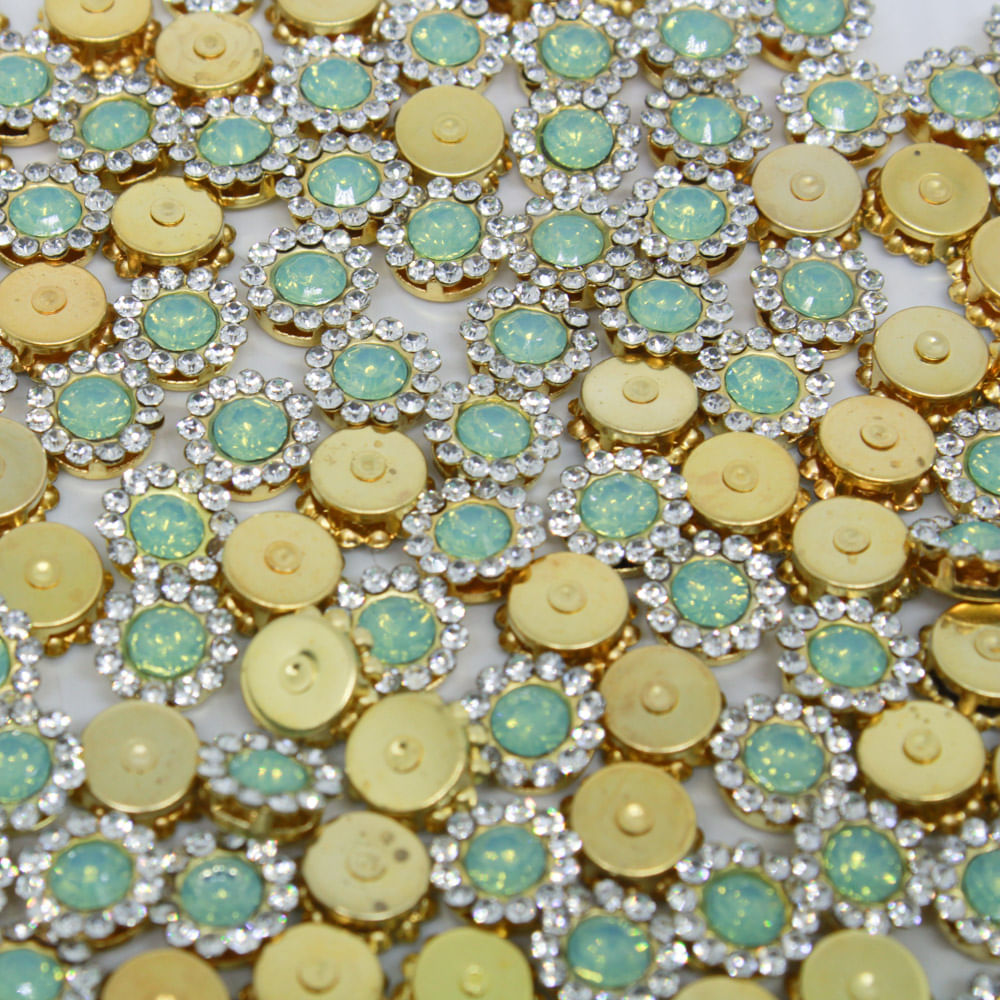 FLOR-STRASS-10MM-EM-RESINA-E-ACO-INOXIDAVEL-COM-200-PECAS-084D---VERDE-OPAL