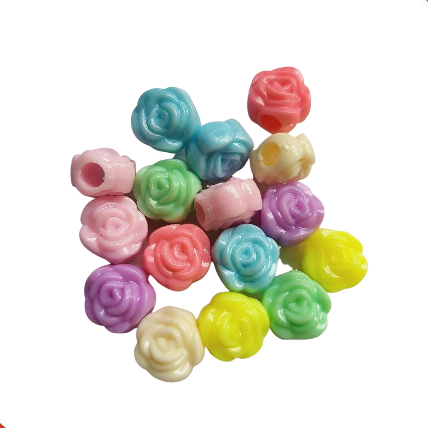 ENTREMEIO ROSA PASSANTE 8X13MM EM PLASTICO COM 500GR