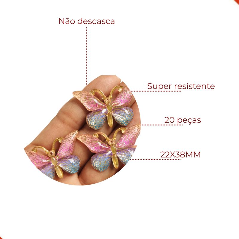 APLIQUE-BORBOLETA-22X38MM-EM-ACRILICO-COM-20-PECAS---152KR---ROSA-LILAS