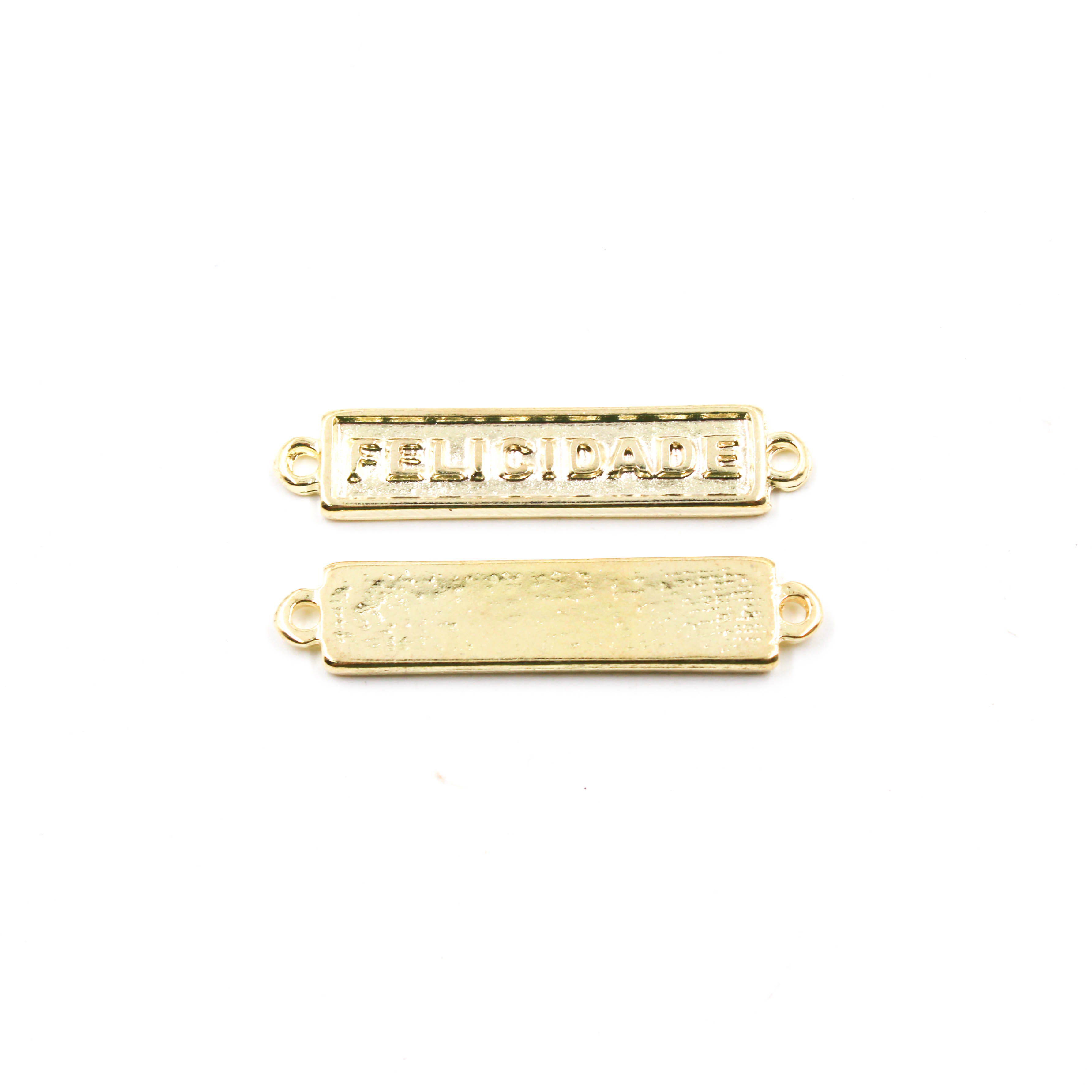 PLACA-PARA-PULSEIRA-FELICIDADE-34X07MM-EM-ZAMAC-COM-100GR---073---DOURADO-073