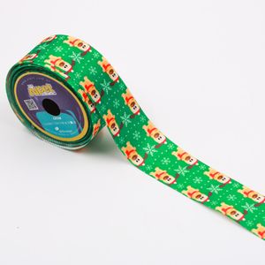 FITA CETIM NATAL CACHORRO 40MM EM POLIESTER COM 10 METROS