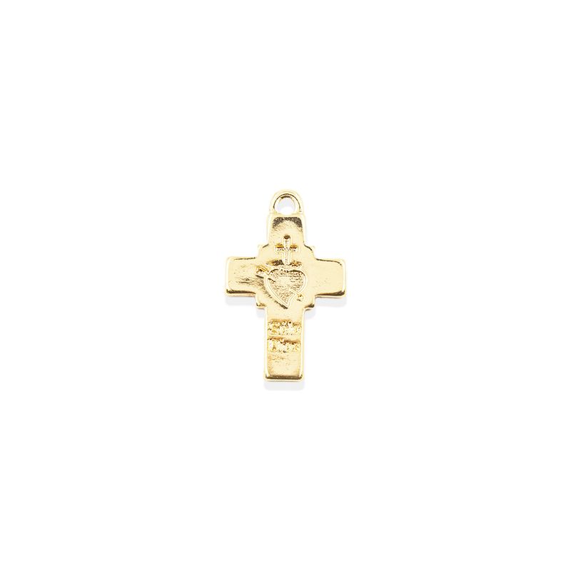 PINGENTE-CATAFORETICO-CRUZ-SOLO-DIOS-35X22MM-EM-ZAMAC-COM-06-PECAS---DOURADO