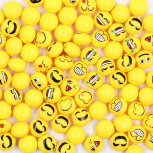 ENTREMEIO OVAL EMOJI 12MM EM PLÁSTICO COM 100 PEÇAS