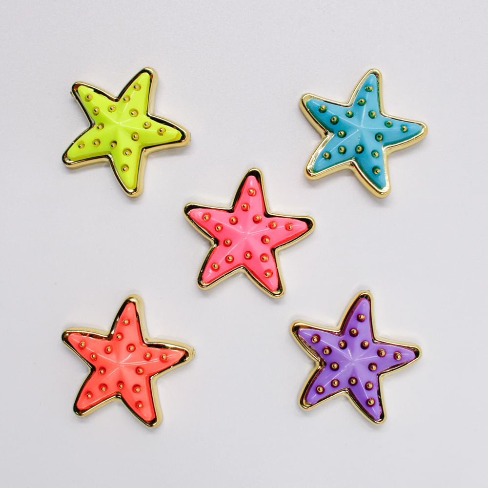 APLIQUE-ESTRELA-DO-MAR-23X23MM-COM-10-PECAS---528---COLORIDO-NEON