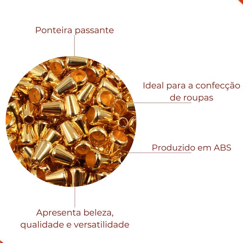 PONTEIRA-CONE-16X14MM-EM-ABS-COM-500-PECAS---DOURADO