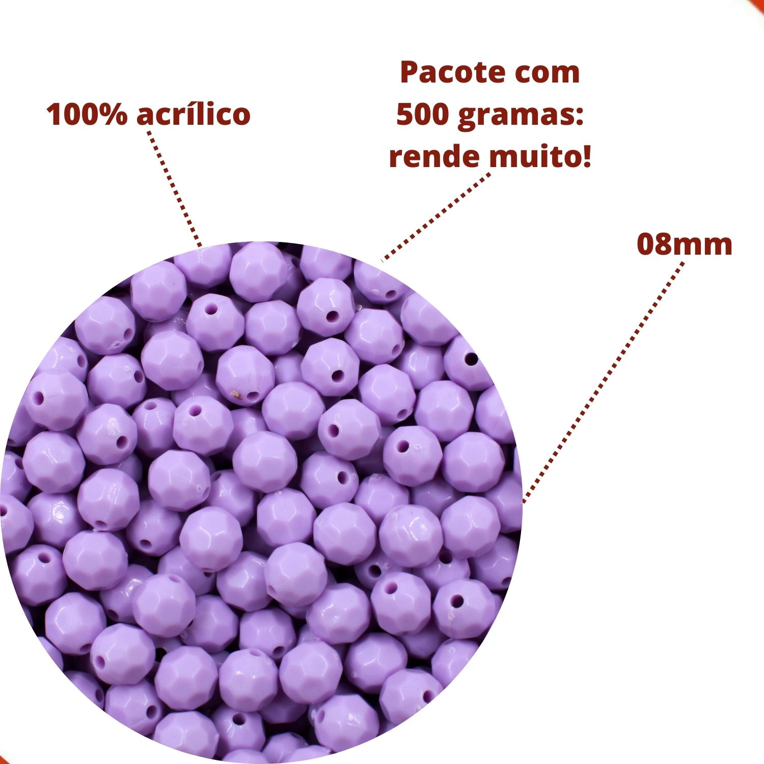 BOLA-SEXTAVADA-LEITOSA-PASSANTE-08MM-EM-ACRILICO-COM-500GR---245---LILAS-CLARO-Z45