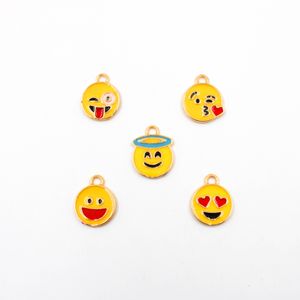 PINGENTE EMOJI 17X13MM RESINADO EM ZAMAC COM 10 PEÇAS