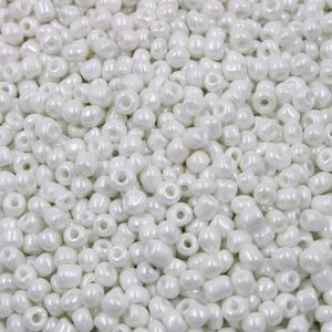 MIÇANGÃO LEITOSO IRISADO 3.6MM (6/0) EM VIDRO COM 450G