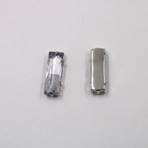 CHATON ENGRAMPADO PALITO 08X24MM EM METAL E ACRILICO COM 250 PEÇAS