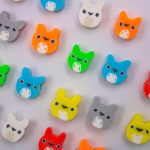 ENTREMEIO FIMO ANIMAL EM PVC COM 50 PEÇAS