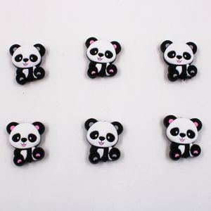 ENTREMEIO PANDA PARA PRENDEDOR DE CHUPETA 30MM EM SILICONE COM 50 PEÇAS