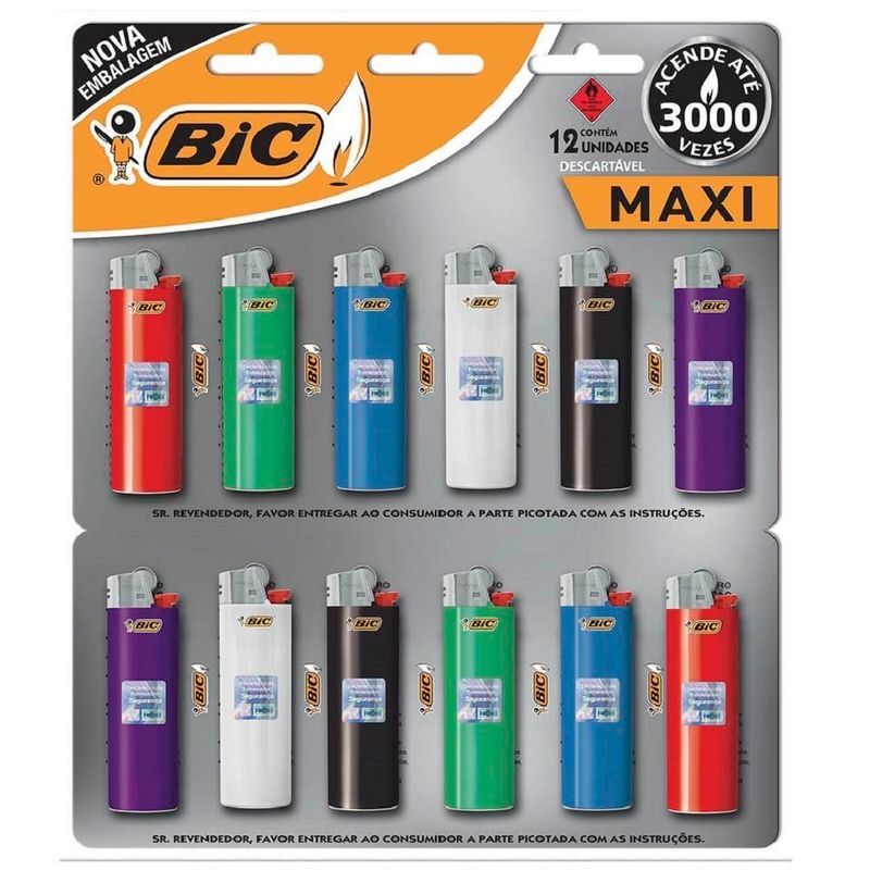 CARTELA-ISQUEIRO-BIC-MAXI--GRANDE--C--12-UNIDADES---UNICA