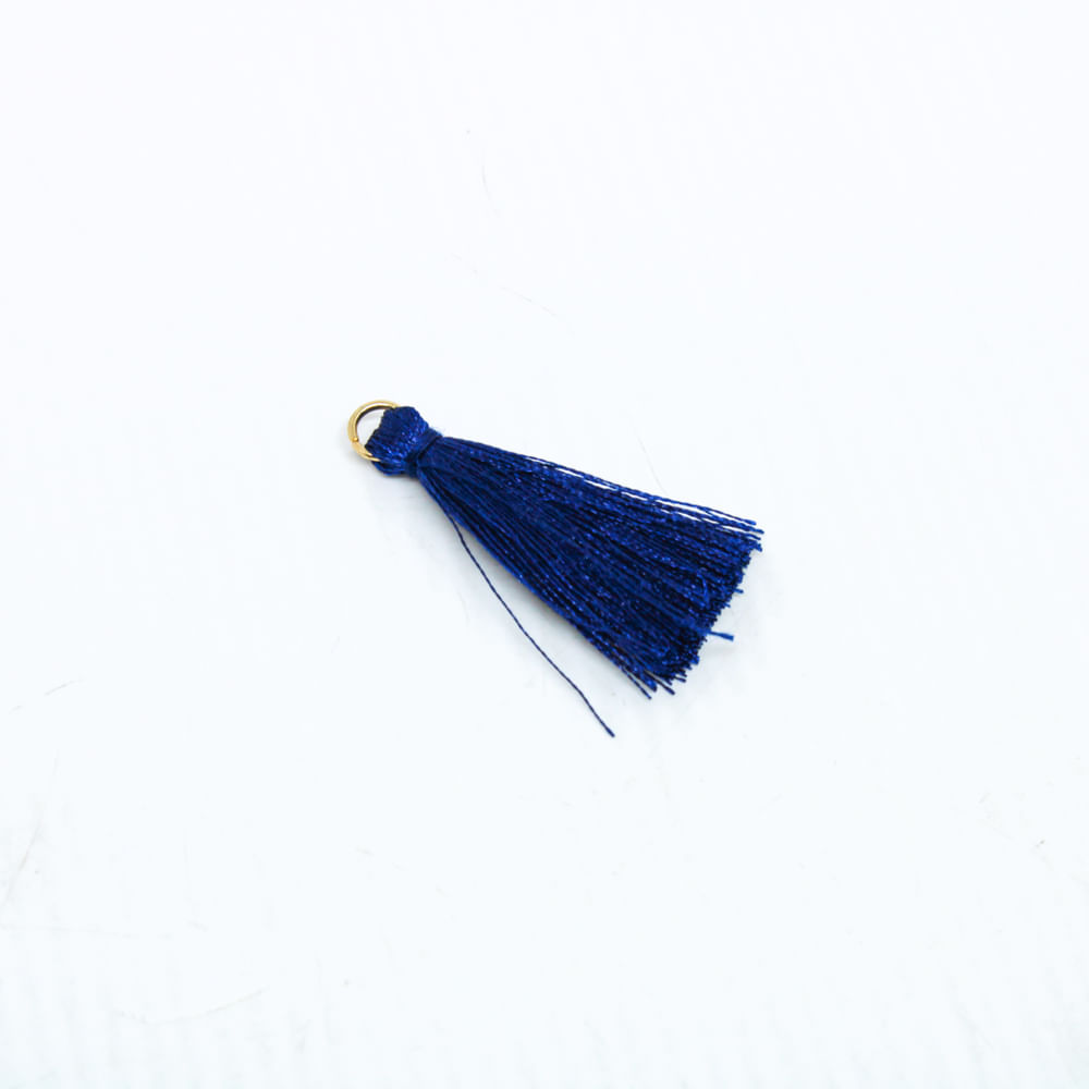 PINGENTE-POMPOM-TASSEL-35MM-EM-POLIESTER-COM-10-PECAS-AZUL