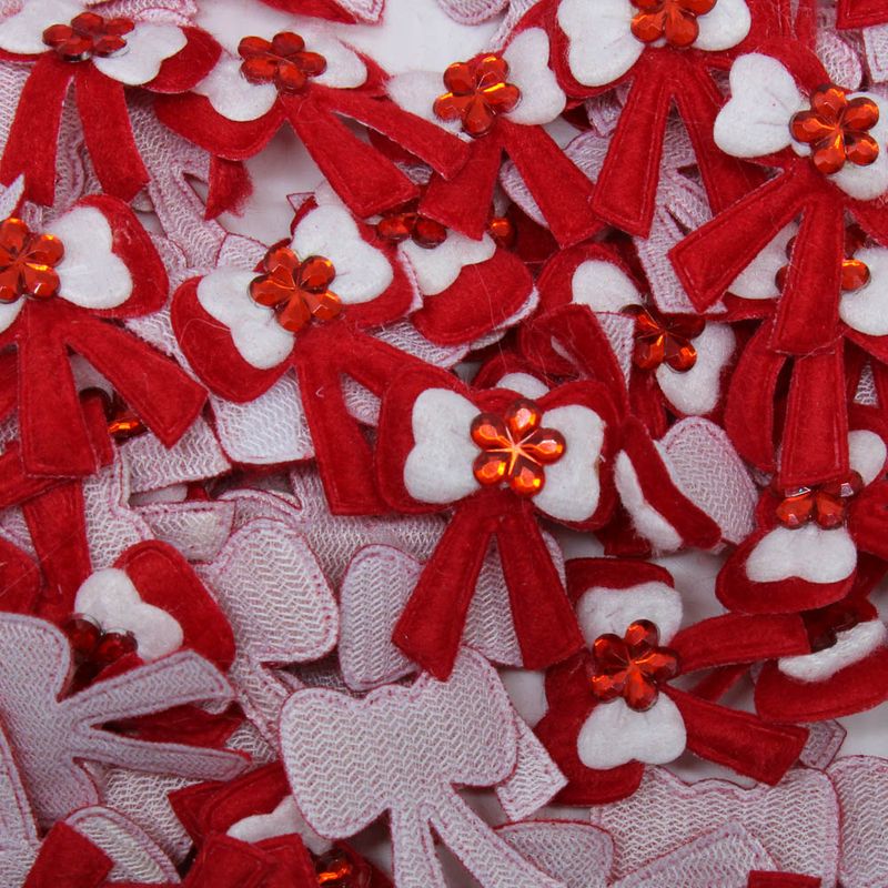 LACO-DE-TECIDO-M-COM-FLOR-ACRILICA-3CM-50-PCS-PE003---VERMELHO