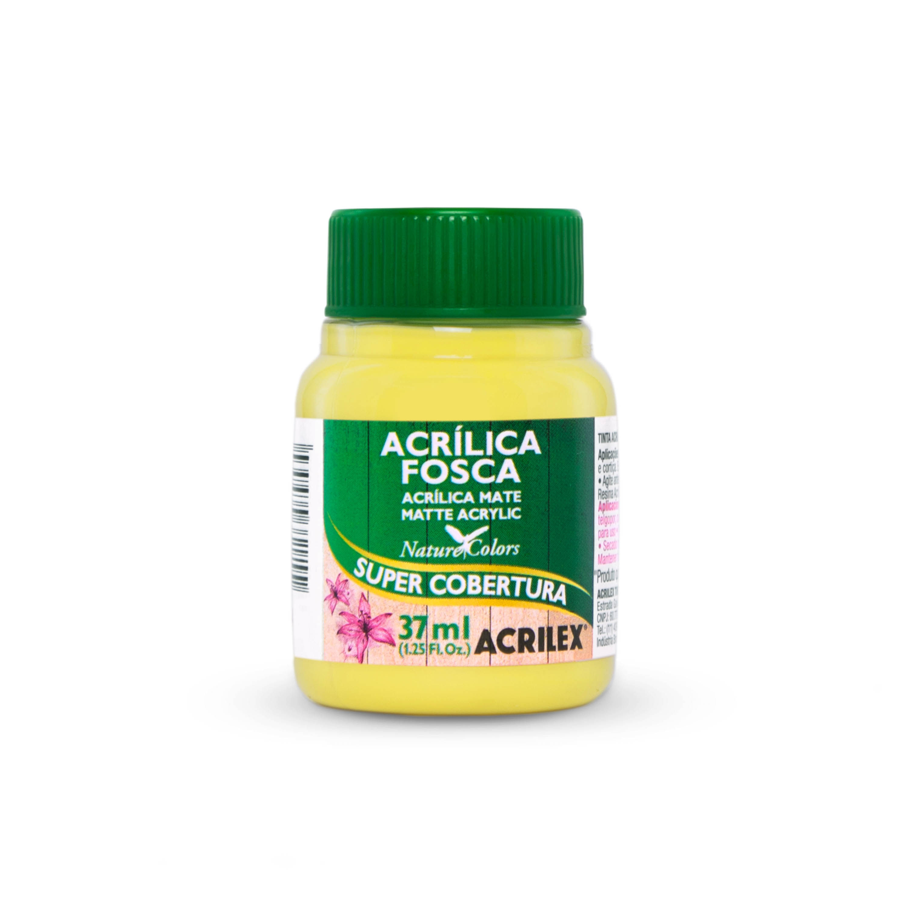 TINTA-ACRILICA-FOSCA-37ML-ACRILEX---504---AMARELO-LIMA